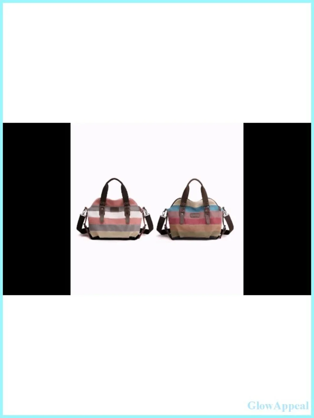 Canvas Handbag Cross Body Shoulder Bag Tote with Pockets